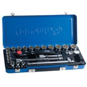 1/2" DRIVE 6 POINTS(AF) CHROME SOCKET SET