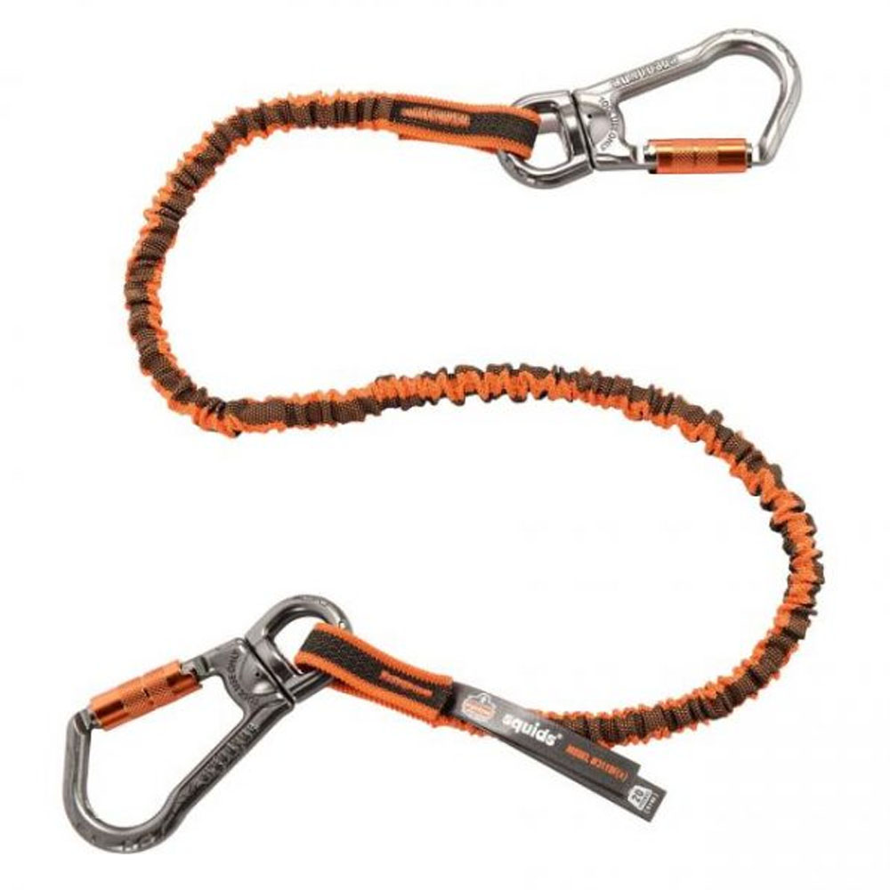 SQUIDS 3119 F(X) DOUBLE-LOCKING DUAL CARABINER TOOL LANYARD WITH SWIVEL
